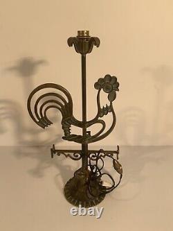 Rare Art Deco bronze lamp signed Max Le Verrier, Adnet sculpture