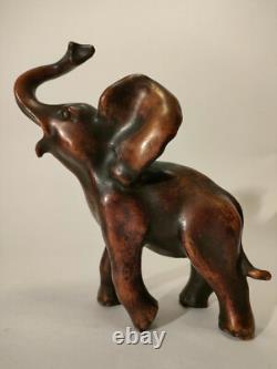 Rare Bronze Animalier Art Deco Elephant Sculpture Stamp 1920-1930