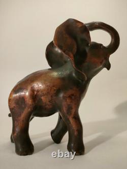 Rare Bronze Animalier Art Deco Elephant Sculpture Stamp 1920-1930