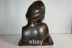 Rare Bronze Art Deco Tonkinoise Emile Boudon Workshop Hoang Xuan Lan 1930