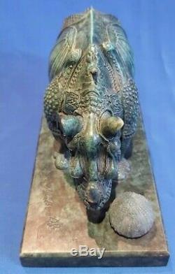 Rare Bronze Art Salvador Dali Dürerien Rhino Dressed In Lace Sculptur