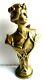 Rare Bronze Sculpture Art Nouveau Jugendstil, Seal Sealing Woman Mistletoe