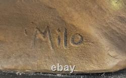 Rare Bronze Sculpture Statue Superb Horse Trophy Bust Figure Signed Art