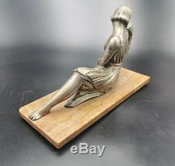 Rare Sculpture Art Deco Bronze Woman Pheasants The Dlg Chiparus Pheasant Woman