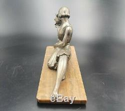 Rare Sculpture Art Deco Bronze Woman Pheasants The Dlg Chiparus Pheasant Woman