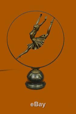 Rare Vitaleh Russian Ballerina Bronze Statue Figurine Art Deco
