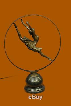 Rare Vitaleh Russian Ballerina Bronze Statue Figurine Art Deco