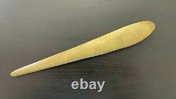 Rare signed bronze Art Deco sculpture paper knife letter opener deer hunting