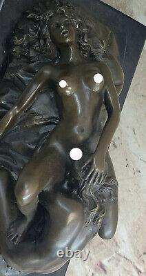 Real Bronze Art Deco Lesbians Lesbians Sculpture On Marble Base