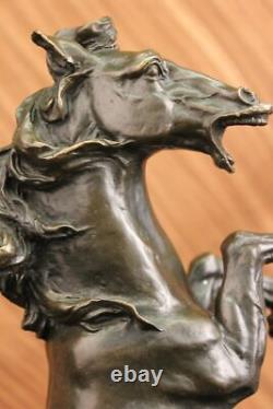 Rodeo West Livestock Horse Farm Ranch Bronze Marble Statue Art Sculpture Offer