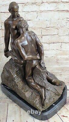 Rodin Eternal Idol Bronze Chair Couple Sculpture Statue Figure Art Decor