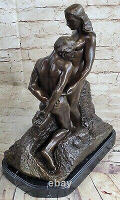Rodin Eternal Idol Bronze Chair Couple Sculpture Statue Figure Art Decor
