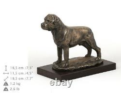 Rottweiler, Dog Statue On A Wooden Base, Limited Edition Art Dog Fr