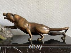 SCULPTURE NUDE HUNTER BRONZE ART DECO SIGNED BRAULT Ca. 1925-1930