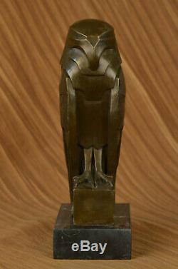 Salvador Dali Abstract Modern Art Owl Bronze Sculpture Marble Statue Decor