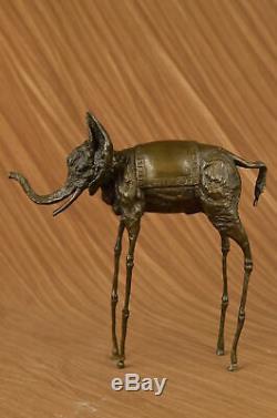 Salvador Dali Elephant With Length Legs Art Deco Bronze Sculpture Statue