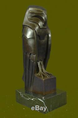 Salvador Dali Modern Abstract Art Owl Bronze Sculpture Marble Statue Lrg
