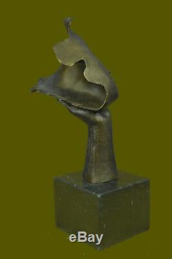 Salvador Dali Modern Art Resting Girl Bronze Bust Statue Sculpture Figurine