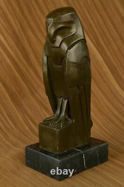 Salvador Dali Tribute Abstract Modern Art Owl Bronze Sculpture Marble Statue