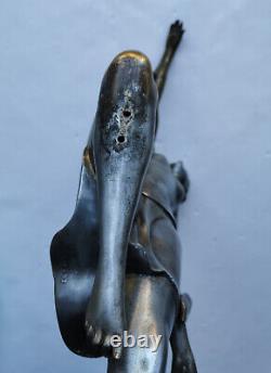 Sculpture ART DÉCO DANSEUSE in tin-bronze ribbon