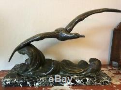 Sculpture Art Deco Bronze Seagull