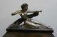 Sculpture Art Deco Diane Chassress Signee Santi Platre Color Bronze