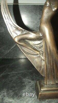 Sculpture Art Deco Woman Dancer Bronze Statue Art Of The Xixth Statue