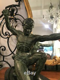Sculpture Bronze Art Deco By Germain Hervor, Signed