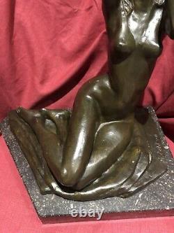 Sculpture Bronze Serge Zelikson Nu Feminian Art Deco
