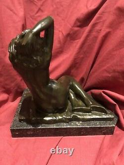 Sculpture Bronze Serge Zelikson Nu Feminian Art Deco