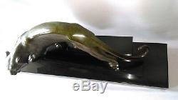 Sculpture Bronze Tiger Signed George Lavroff (1895-1991) Era Art Deco