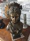 Sculpture, Bronze, Female Bust, Art Nouveau, Height 35 Cm Attributed To Aizelin E