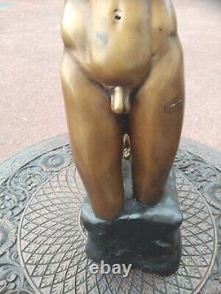 Sculpture D Male Bronze Nude Contemporary Art 20 Eme Height 57 CM