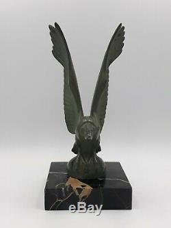 Sculpture Max Le Verrier Vulture Bird Regulates Bronze Cast Art Deco 1930