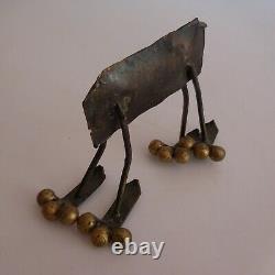 Sculpture Metal Bronze Handmade Pn Vintage Abstract Contemporary Art Foot N4398
