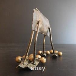 Sculpture Metal Bronze Handmade Pn Vintage Abstract Contemporary Art Foot N4398