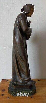 Sculpture Of Dante Alighieri In Bronze Patina Stucco 41 CM