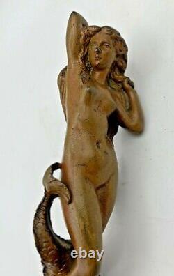 Sculpture Stamp Bronze Patinated Art New Woman -mucha-bouval-gurschner