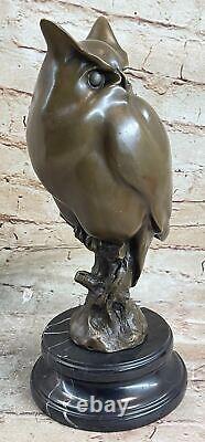 Sculpture Statue Bronze Fountain Signed Owl Art Deco Style Faun Figure Sale