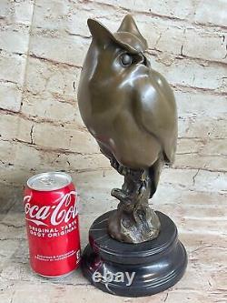 Sculpture Statue Bronze Fountain Signed Owl Art Deco Style Faun Figure Sale