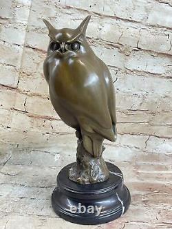 Sculpture Statue Bronze Fountain Signed Owl Art Deco Style Faun Figure Sale