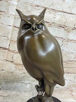 Sculpture Statue Bronze Fountain Signed Owl Art Deco Style Faun Figure Sale