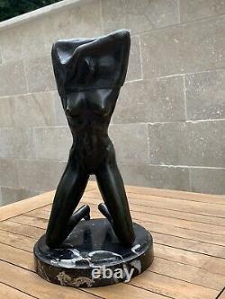 Sculpture Statue Bronze Naked Woman Art Deco