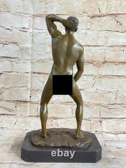 Sculpture Statue Figurine Art Bronze of a Nude Gay Man Signed by MAVCHI