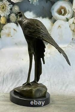 Sculpture / Statue Genuine Bronze Art Nouveau/Art Deco The Heron Signed