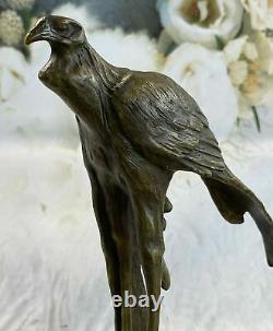 Sculpture / Statue Genuine Bronze Art Nouveau/Art Deco The Heron Signed