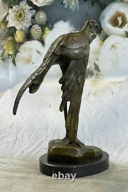 Sculpture / Statue Genuine Bronze Art Nouveau/Art Deco The Heron Signed