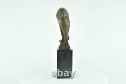 Sculpture Statue of an Owl Bird Animal in Art Deco and Art Nouveau Style