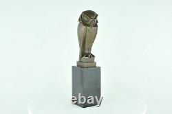 Sculpture Statue of an Owl Bird Animal in Art Deco and Art Nouveau Style