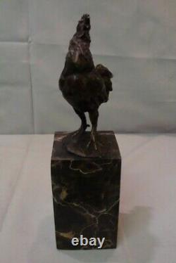 Sculpture of Rooster Bird Animalier Style Art Deco Style Art Nouveau Bronze